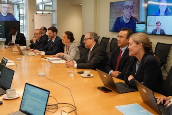 La delegación colombiana fijó una hoja de ruta conjunta para el período 2026-2030 en cabeza del presidente electo - crédito prensa Abelardo de la Espriella