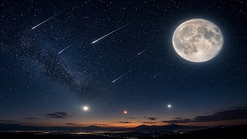 Eventos astronómicos de mayo 2026: lluvia de meteoros, conjunciones y dos lunas llenas