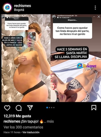 Carolina Cruz contestó en Instagram