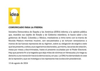 Grupo Idea sobre elecciones en Venezuela
