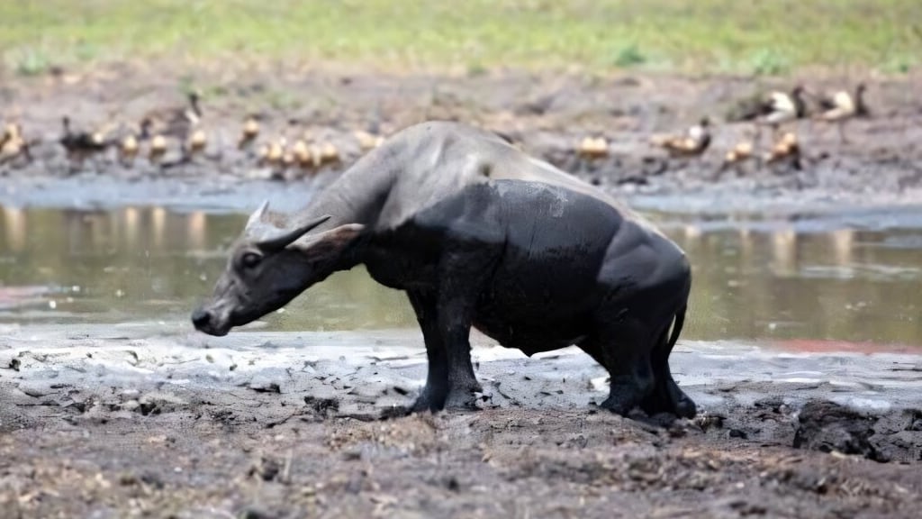 Búfalos de agua amenazan un humedal sagrado y empujan a una tortuga al límite en Australia