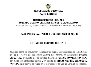 Parte del documento
(Captura de