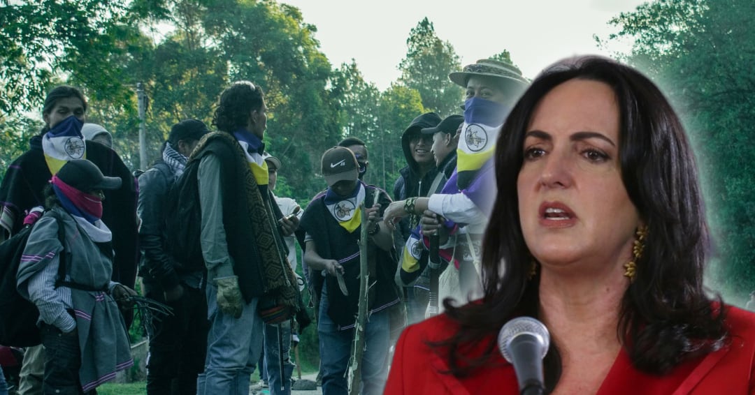 María Fernanda Cabal puso en la mira los contratos a dedo que se habrían entregado al Cric por parte del Gobierno nacional - crédito @AisoMovimiento/X y Camila Díaz/Colprensa