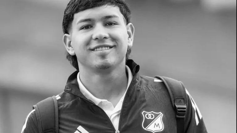Santiago Castrillón falleció tras haber sufrido un colapso durante un partido del Torneo Nacional Sub-20 el sábado 21 de marzo - crédito Millonarios FC