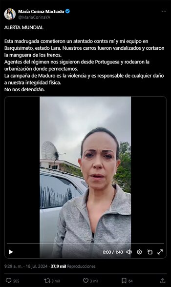 El mensaje de María Corina