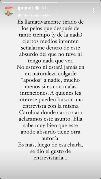 Las palabras de Julieta Prandi