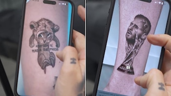 Lionel Messi y la Copa del Mundo, un homenaje en tinta (TikTok)