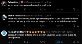 Los comentarios tras el comunicado