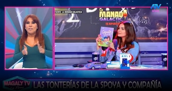 Magaly Medina atacou Laura Spoya e leu as mensagens que inundaram sua rede: “É muito legal”. Captação: Magaly TV La Firme.