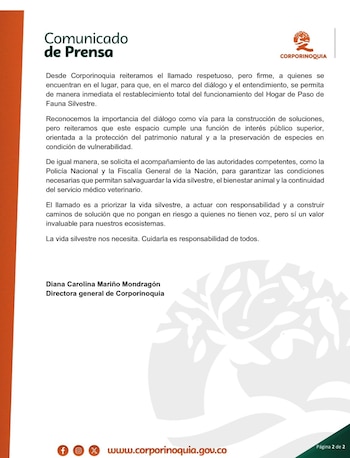 Se mantienen esfuerzos institucionales para restablecer el funcionamiento del hogar de paso. - crédito Corporinoquia