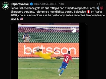 La publicación de Deportivo Cali