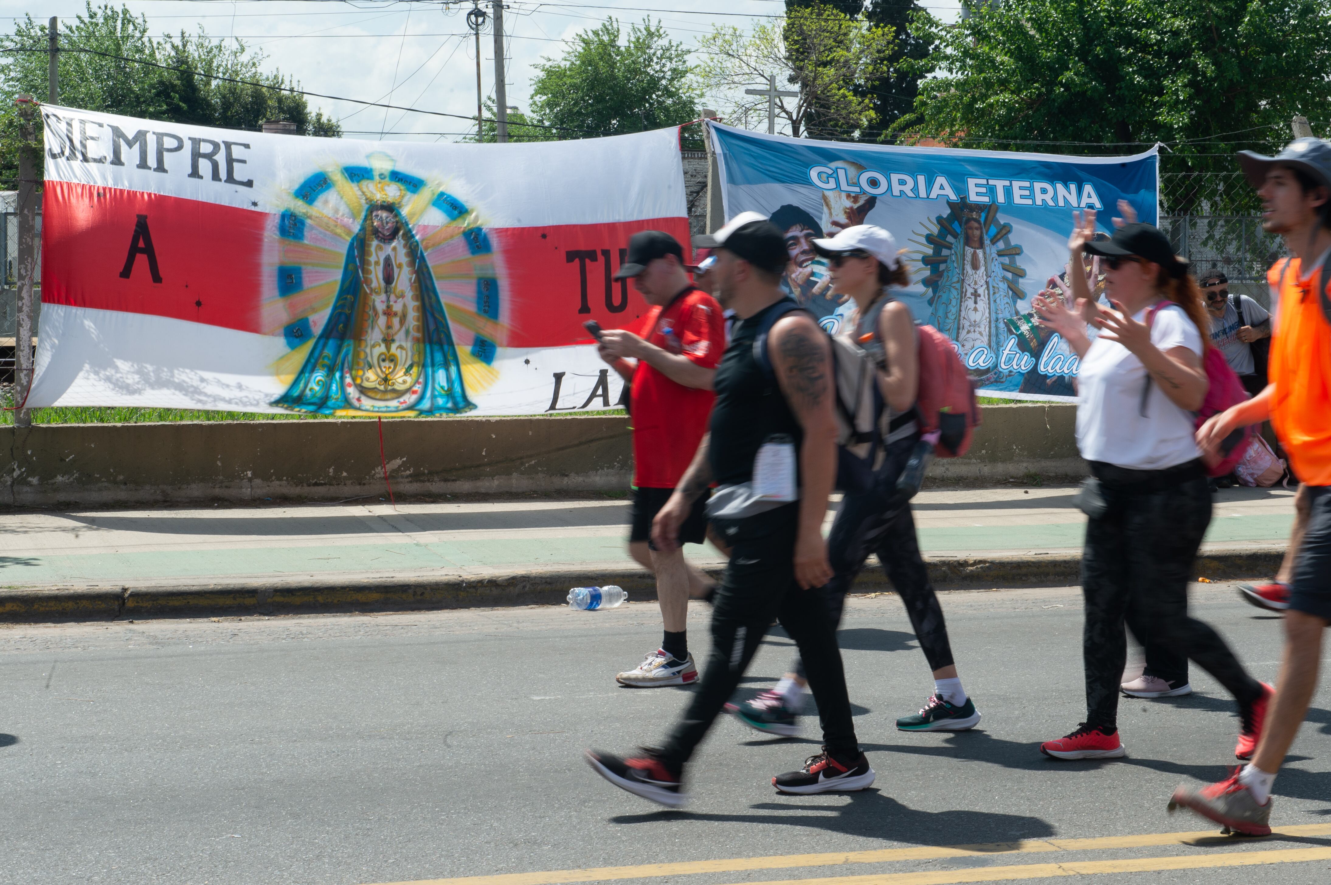Una de las tantas postales que tuvo la última peregrinación a Luján.