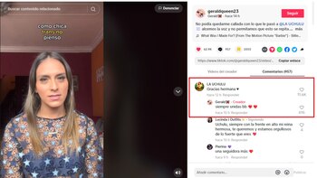 'La Uchulú' agradeció mensaje de Gerald Queen. Créditos a TikTok
