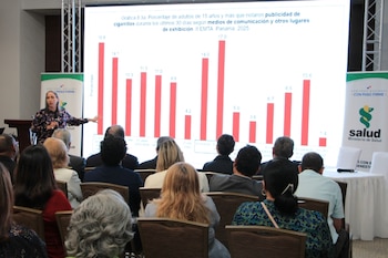 Reina Roa, de Control de Tabaco del Ministerio de Salud, explicó que el 95% de la población panameña no utiliza productos de tabaco. (MINSA)