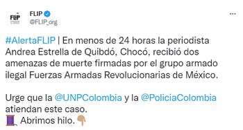 Flip alerta amenaza de muerte