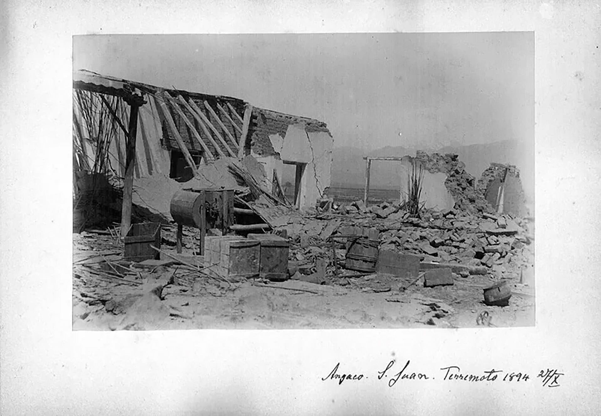 Imagen histórica del sismo ocurrido a fines del siglo XIX