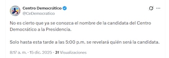 El partido desmintió que se