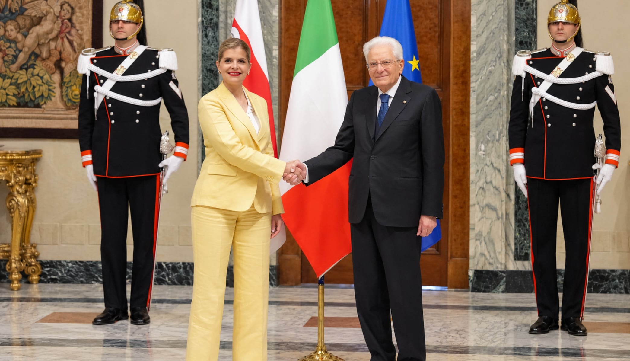 Laura Fernández y presidente de Italia acuerdan fortalecer cooperación policial contra el narcoterrorismo y el crimen financiero