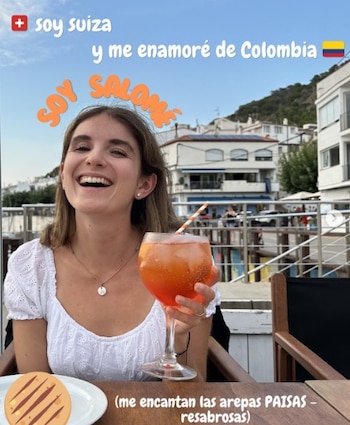La mujer aprendió a hablar español hace diez años durante un intercambio estudiantil en Valencia, España - crédito suizaencolombia/IG