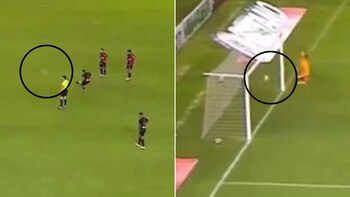 La viveza de Kenji Cabrera para su golazo de tiro libre en Alianza Lima vs Melgar por Liga 1.