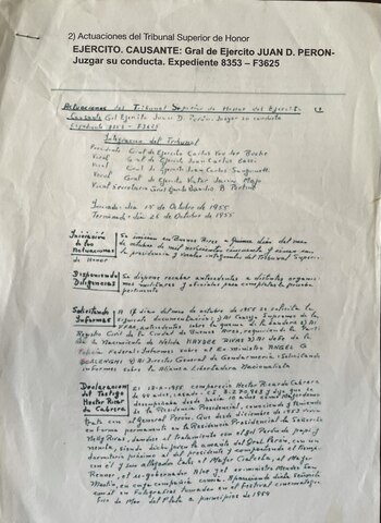 Actuaciones falsificadas del Tribunal Superior