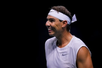 Rafael Nadal sonríe durante un