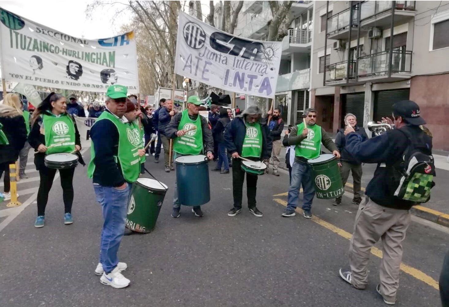 Protesta del ATE-INTA por el ajuste llevado a cabo en el INTA