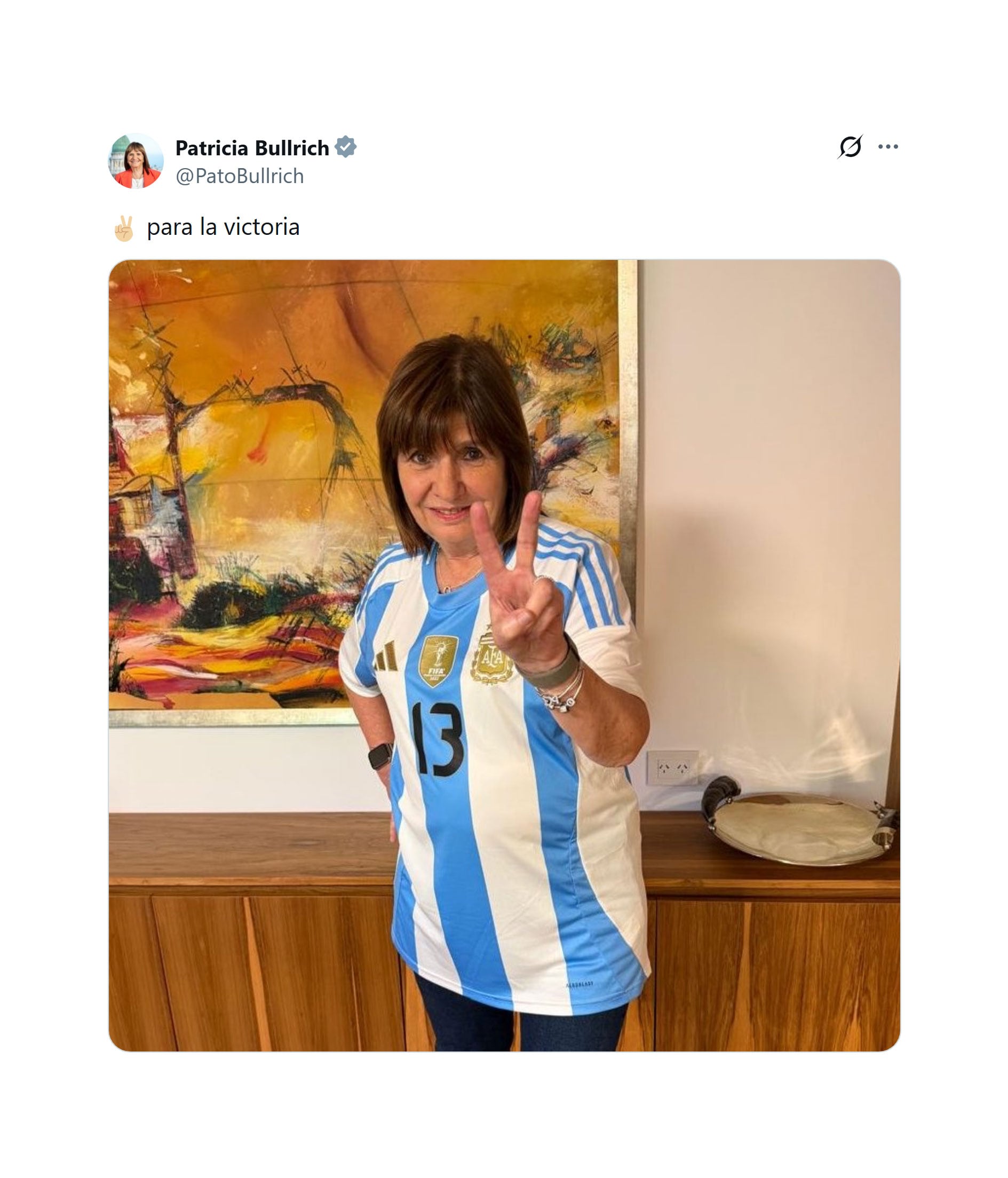 Dirigentes como Patricia Bullrich, Luis Caputo, Martín Menem, Daniel Scioli y Sergio Berni reaccionaron al triunfo de Argentina en el Mundial 2026
