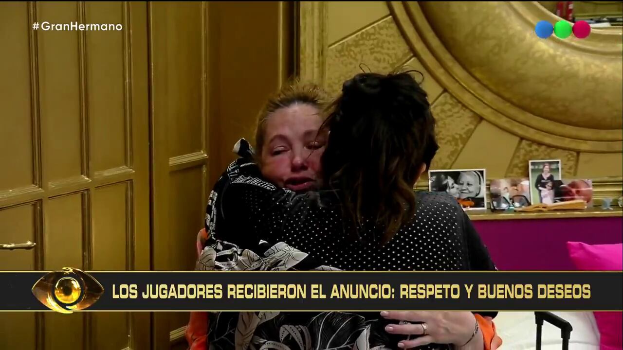 El abrazo entre Andrea del Boca y Pincoya en la salida de la actriz de la casa de Gran Hermano: Generación Dorada (Telefe)