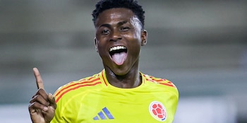 Neiser Villarreal celebrando el segundo