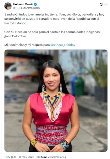 Sandra Chindoy, además de periodista,