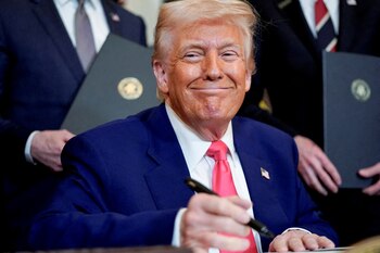 Trump celebró la entrada en