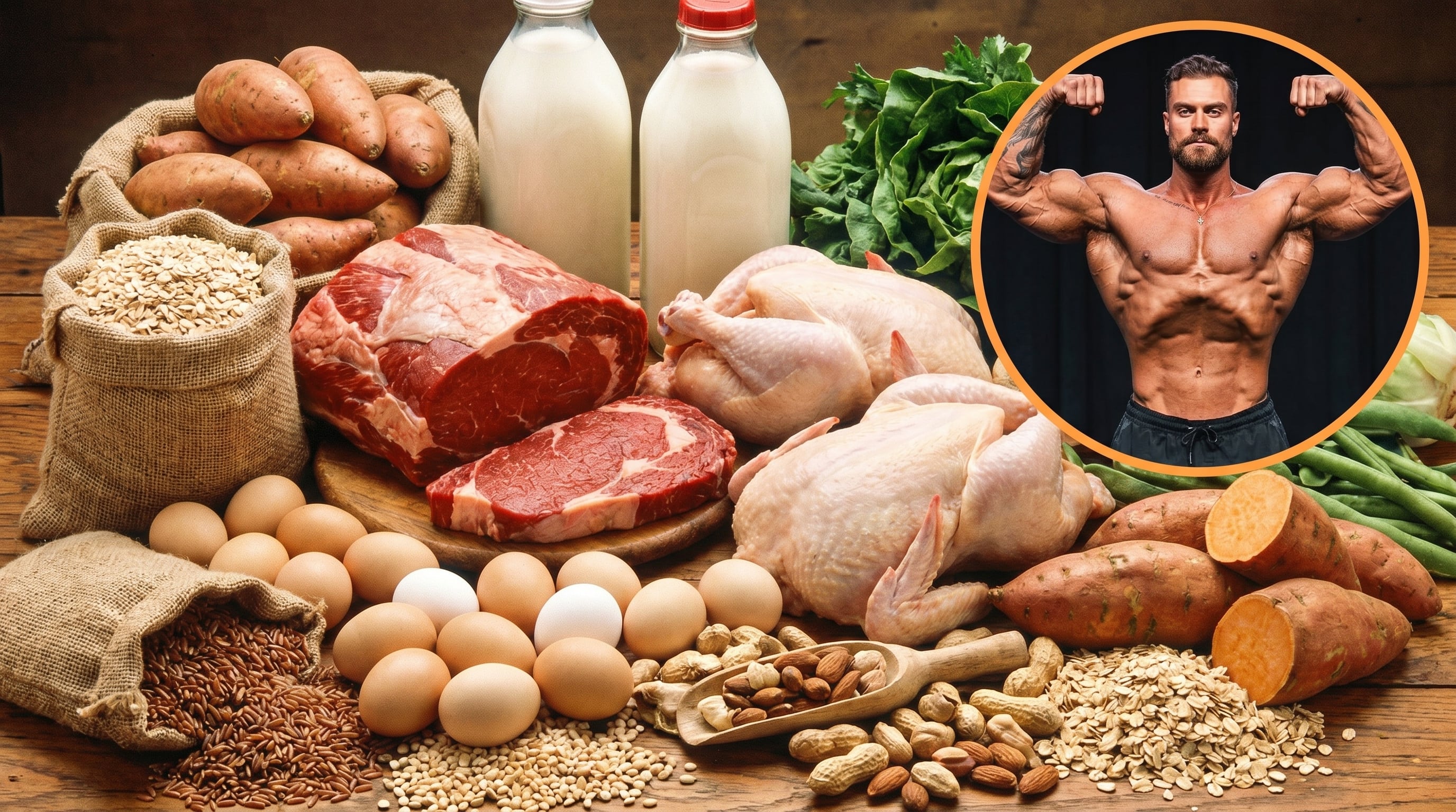 El cinco veces campeón del Mister Olympia Classic Physique resalta que los alimentos integrales como arroz, huevos y carne aportan mejores resultados que los snacks (Imagen Ilustrativa Infobae)