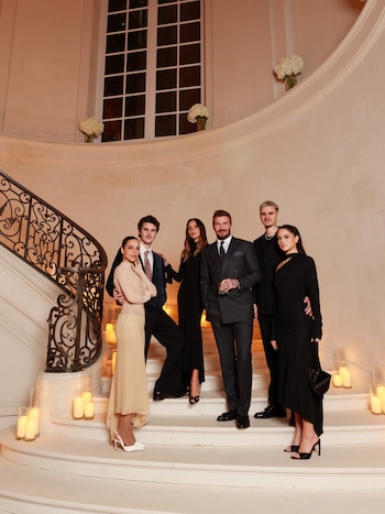La familia Beckham en París