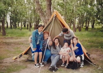 Gladys con sus alumnos en