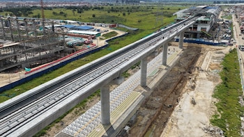 La Empresa Metro de Bogotá completó 14 kilómetros de viaducto y 6 kilómetros de vía férrea de los 23,9 previstos en el trazado total - crédito Metro de Bogotá
