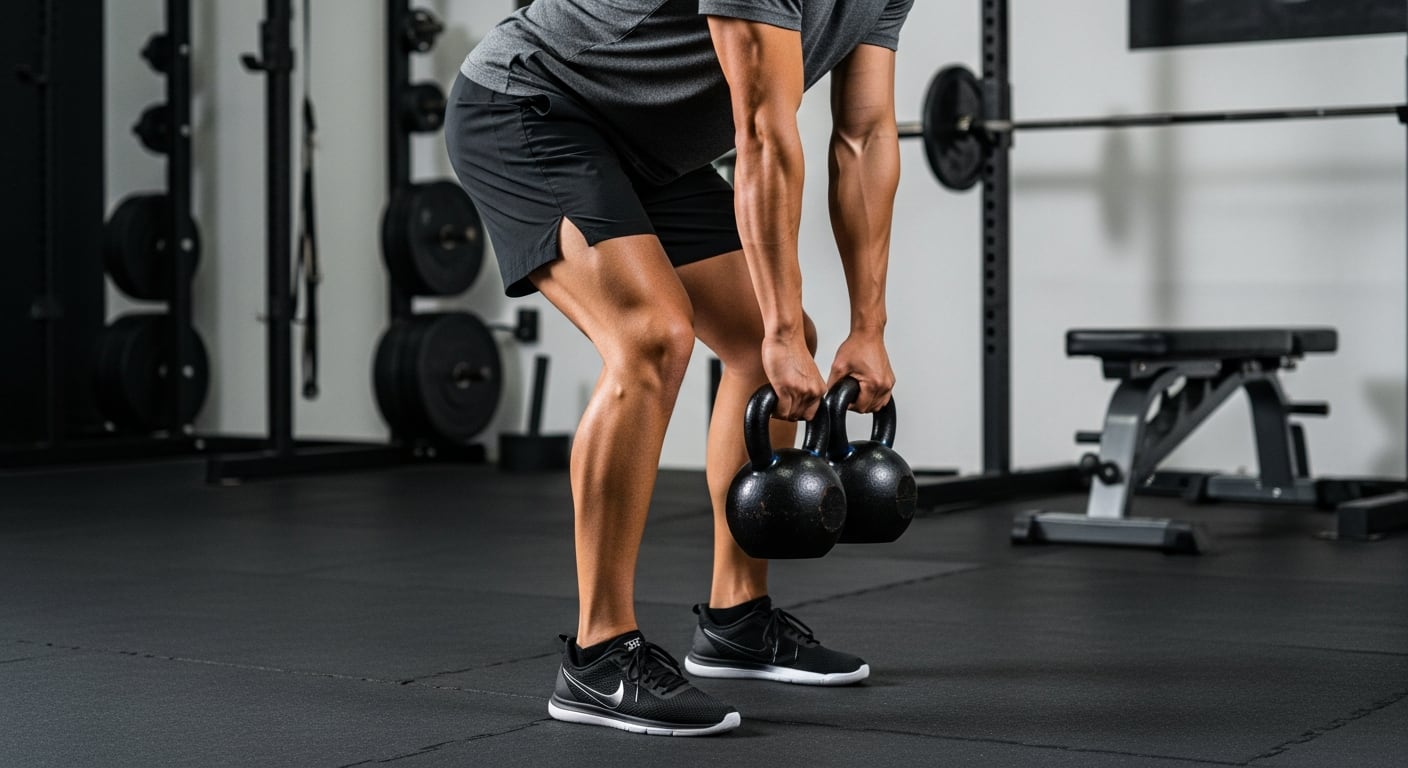 El entrenamiento con pesas rusas favorece la fuerza y la movilidad en cualquier espacio del hogar. (Imagen Ilustrativa Infobae)