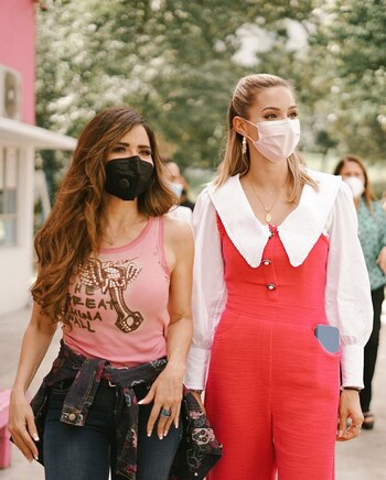 Recientemente Mariana Rodríguez y Gloria