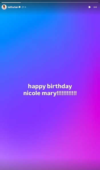 Keith Urban le desea feliz cumpleaños a Nicole Kidman