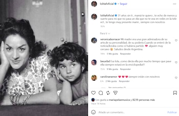 Lolita Flores recuerda a su madre, Lola Flores, con una publicación en su cuenta de Instagram