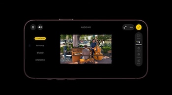 El iPhone 18 Pro y el iPhone 18 Pro Max incorporan mejoras de audio para la grabación de video, que los usuarios pueden ajustar desde la aplicación Cámara. (Apple)