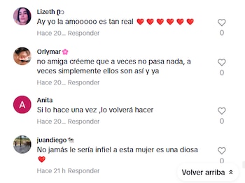 Los comentarios están divididos en
