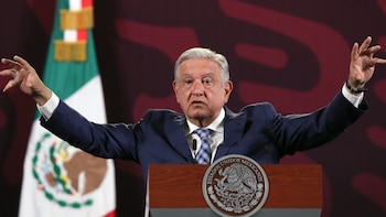 El presidente durante 'La Mañanera'.