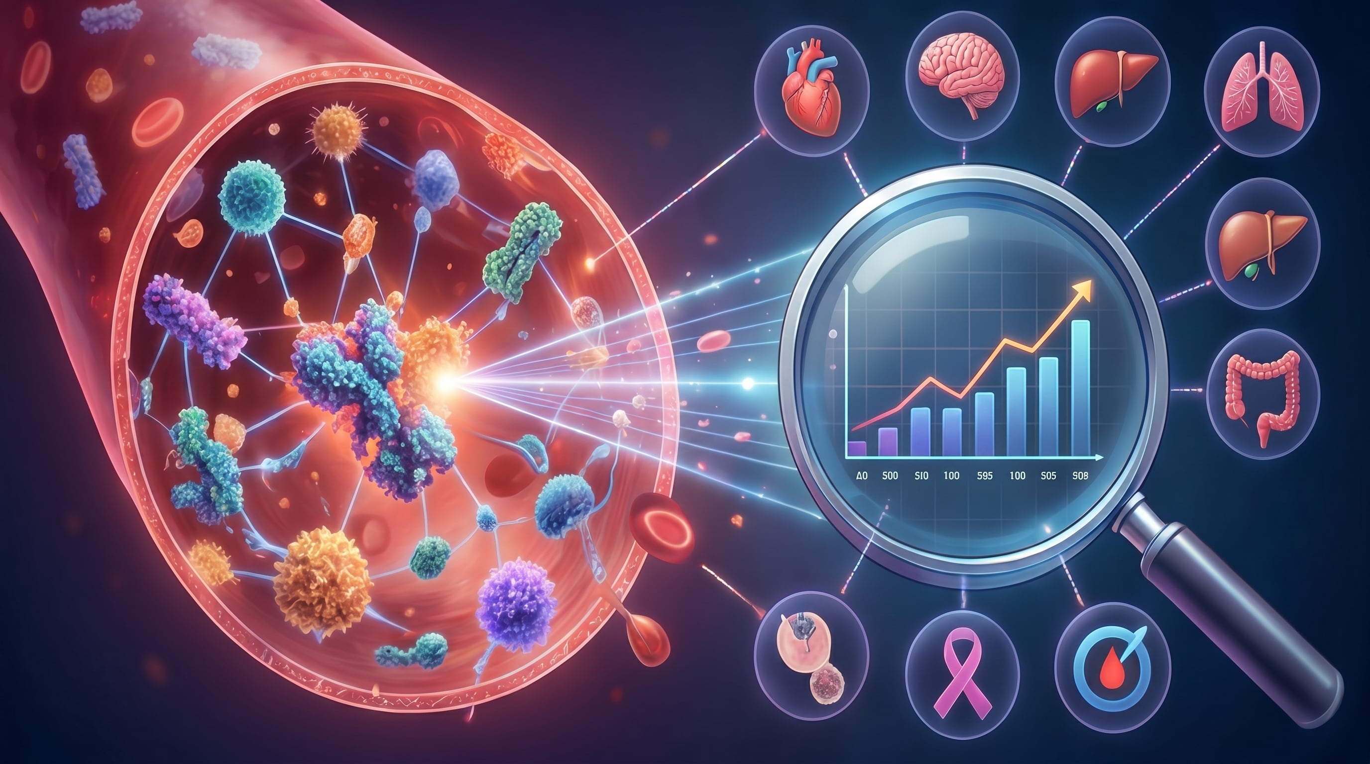 El análisis de 159 metabolitos y 2.923 proteínas en plasma mostró que los modelos moleculares predicen 17 enfermedades con mayor precisión que los métodos tradicionales (Imagen Ilustrativa Infobae)