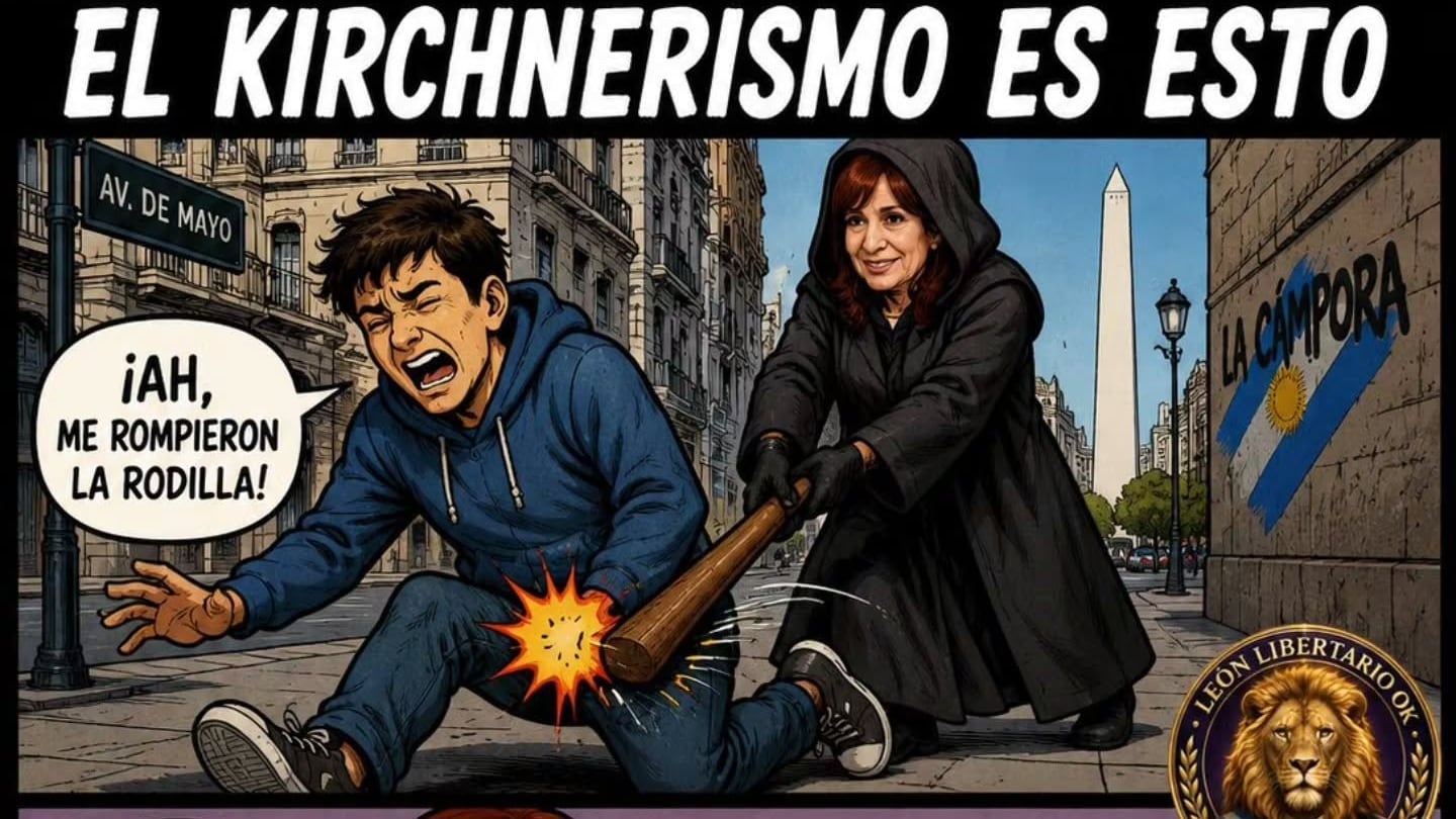 Parte de la caricatura que Milei publicó en su cuenta de Instagram como crítica al kirhcnerismo