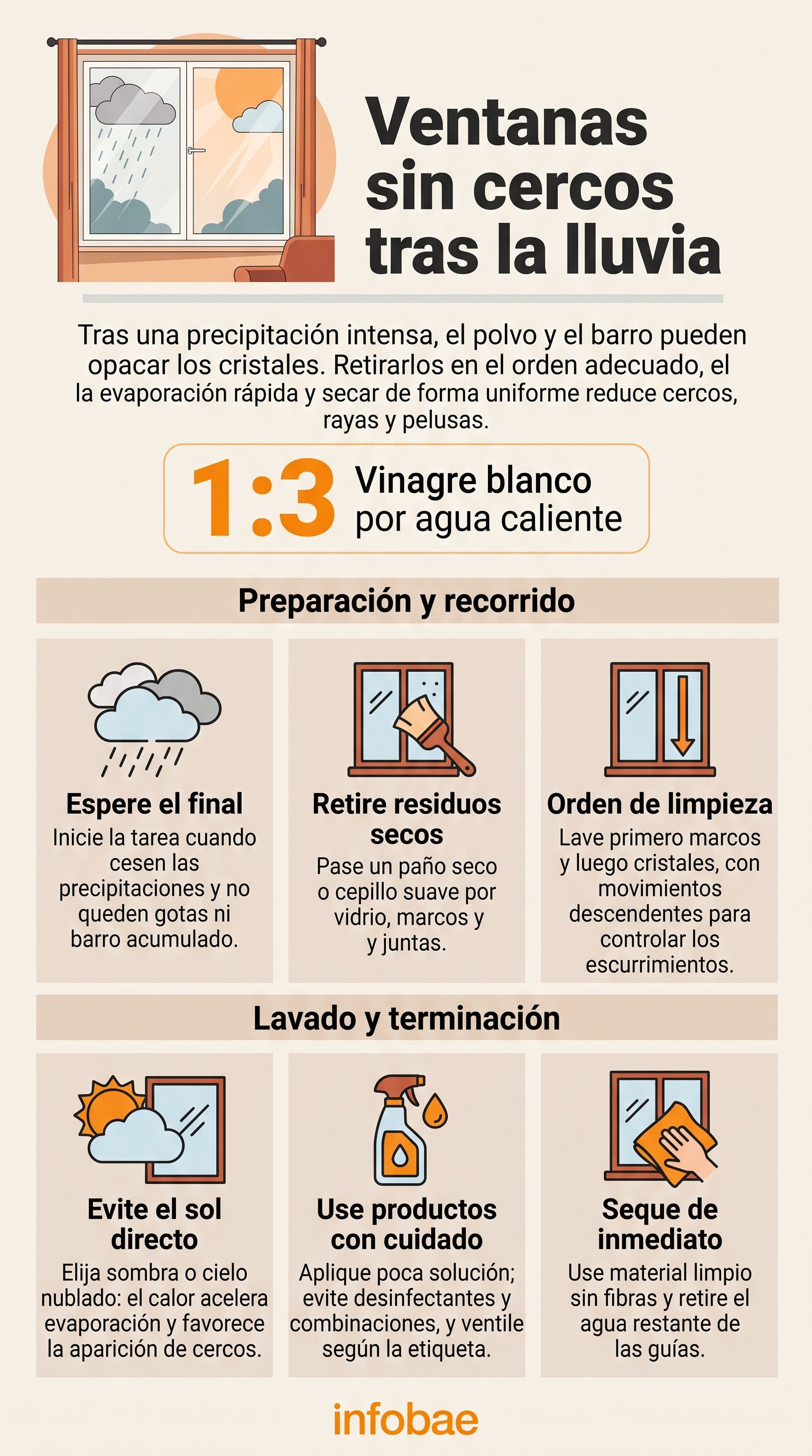 La limpieza comienza con la retirada en seco de la suciedad acumulada. (Imagen Ilustrativa Infobae)