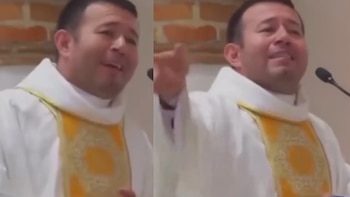 Sacerdote desató revuelo al hablar