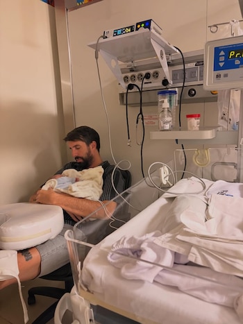 Piero, el recién nacido, permaneció