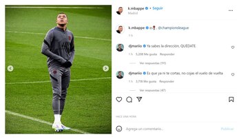 Mbappé publicó en su cuenta