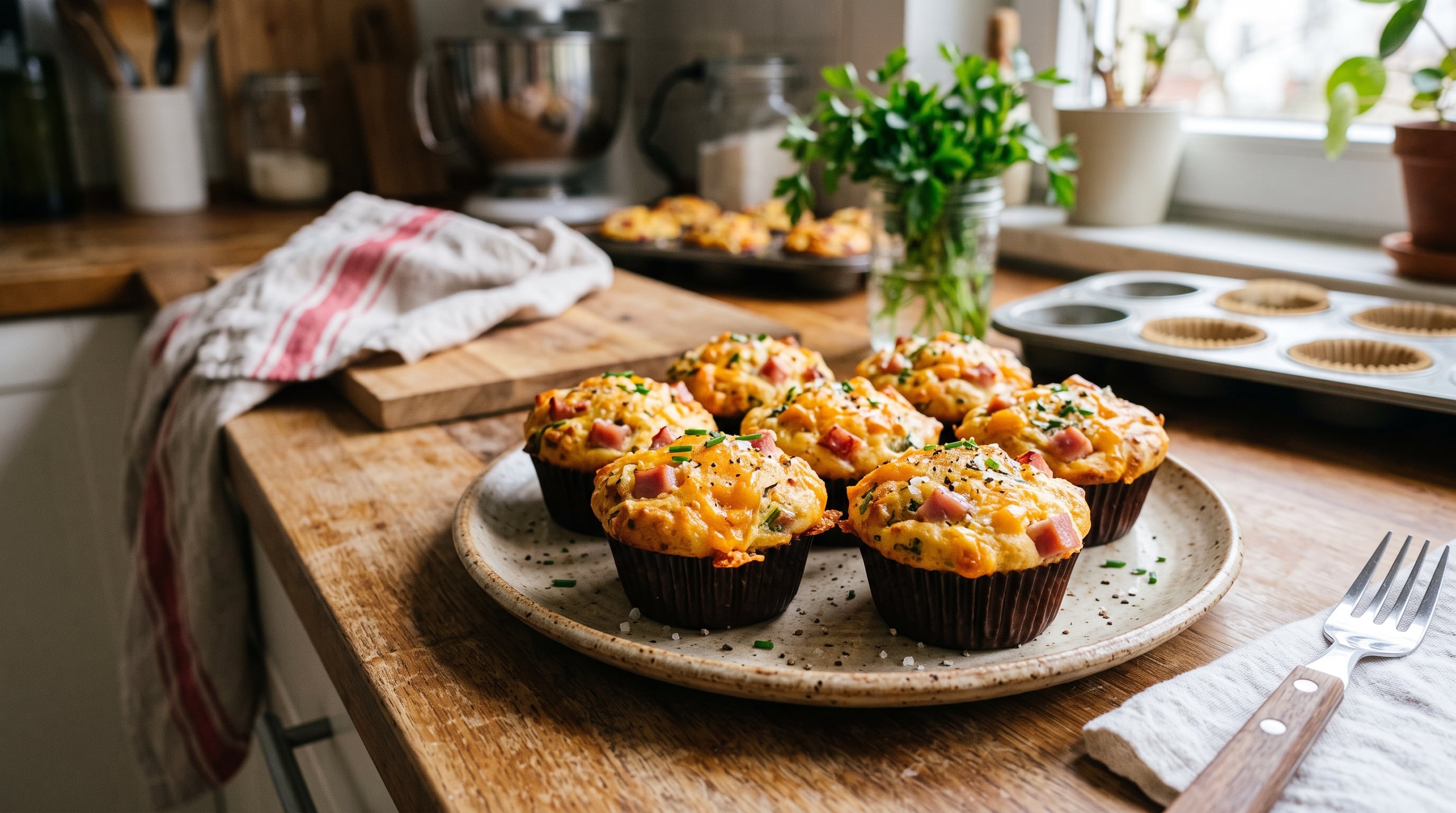 Los muffins de jamón y queso aportan una opción práctica para picadas, almuerzos y viandas (Imagen Ilustrativa Infobae)